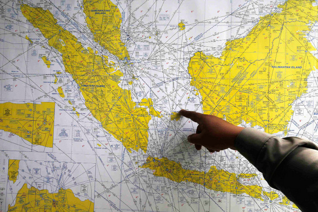 Das Suchgebiet in der Javasee um Indonesien umfasst fast 13.000 Quadratkilometer.