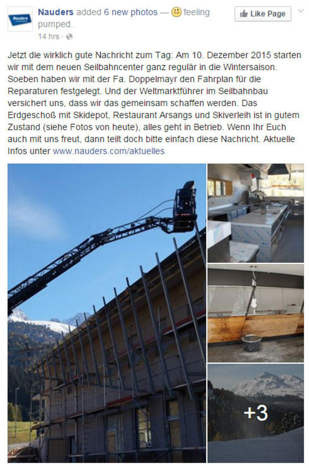 Auf Facebook gibt man sich sehr optimistisch für den Saisonstart.