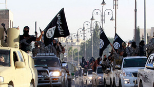 Anhänger der sunnitischen Terrorgruppe IS (Daesh).