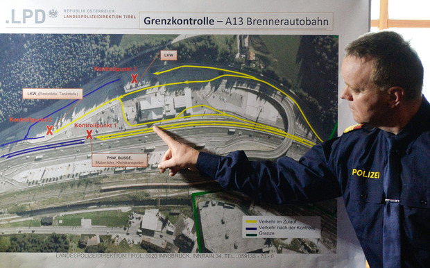 Manfred Dummer bei der "Vorstellung des Grenzkontrollmanagements am Brenner".