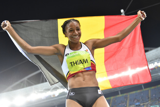 Nafissatou Thiam jubelte über Gold.