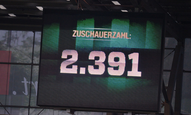 Lediglich 2391 Zuschauer fanden gegen Lustenau den Weg ins Tivoli - enttäuschend.