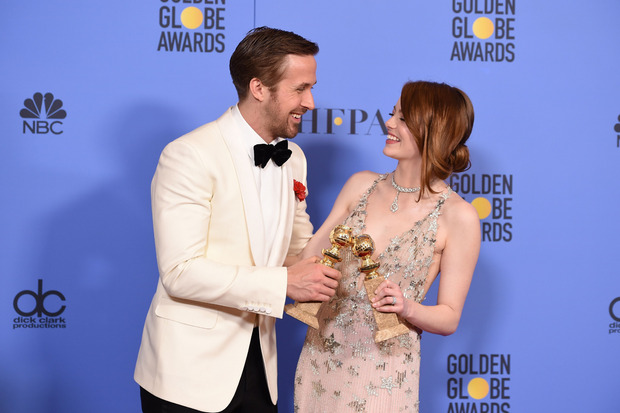 Ryan Gosling und Emma Stone waren auch beim traditionellen Oscar-Lunch dabei.
