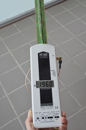 Messgerät für elektromagnetische Strahlen in Mikrowatt.