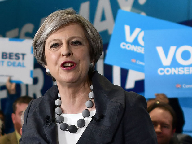 Theresa May, Premierministerin und Spitzenkandidatin der Konservativen.
