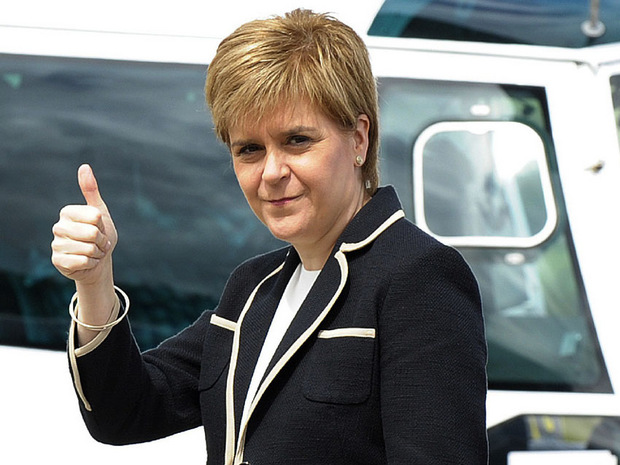Nicola Sturgeon, Chefin der schottischen Regionalregierung und Vorsitzende der Schottischen Nationalpartei.