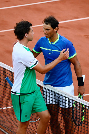 Gegen Rafael Nadal war an diesem Abend kein Kraut gewachsen. Thiem gratulierte dem Spanier nach dem Match zum Sieg.