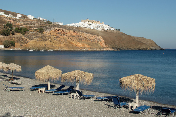 Am Strand von Livadia ist nicht viel los – außer vielleicht zur Hauptreisezeit im August.