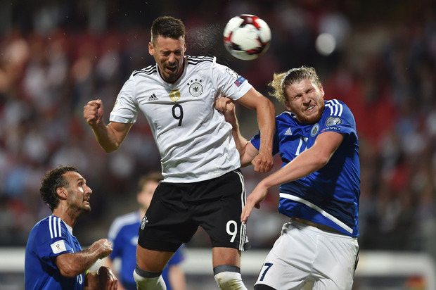 Deutschlands Neo-Teamstürmer Sandro Wagner erzielte drei Treffer gegen San Marino.