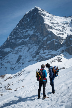 An der Eiger-Nordwand.