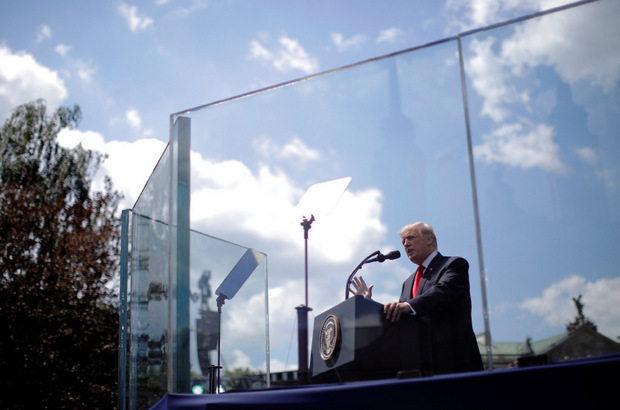 US-Präsident Donald Trump bei einem Auftritt in Polen am Donnerstag, einen Tag vor dem G20-Auftakt.