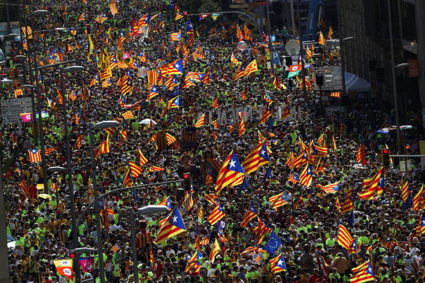 Zehntausende Katalanen demonstrierten in den vergangenen Wochen für die Unabhängigkeit ihrer Region von Spanien.