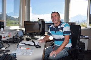 Betriebsleiter Franz Süss im "Tower".