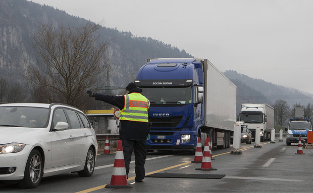 Grenzkontrollen beim Übergang Kufstein-Kiefersfelden. (Archivbild)
