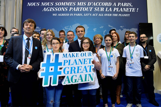 Frankreichs Premier Emmanuel Macron sprach ebenfalls in Bonn.