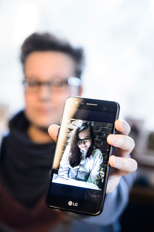 Vor drei Jahren war er noch ein Mädchen, nicht nur optisch. André zeigt ein Handyfoto.