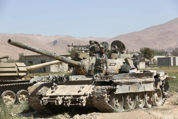 Syrische Soldaten in Douma.