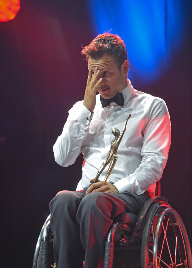 Emotionaler Auftritt: Simon Wallner siegte in der Kategorie "Behindertensport".