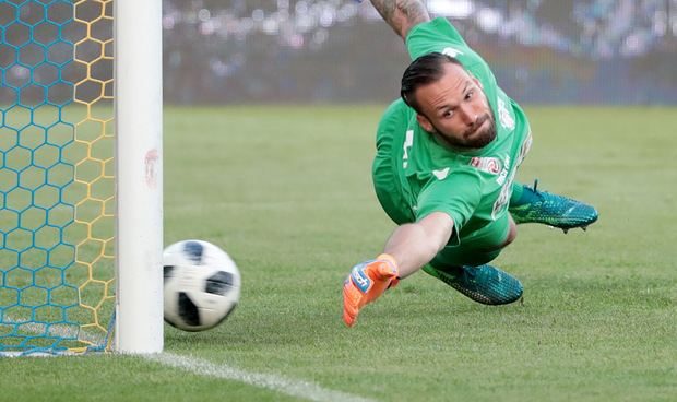 SKN-Keeper Christoph Riegler konnte die Niederlage nicht verhindern.