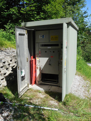 An dieser Stromschaltstelle war der Arbeiter zugang, als sich der Unfall ereignete.