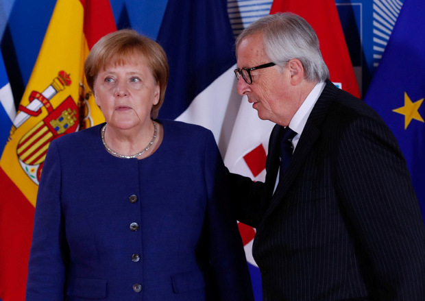 Merkel und EU-Kommissionspräsident Jean-Claude Juncker.