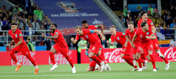 Der Moment der Erlösung für die englischen Kicker.