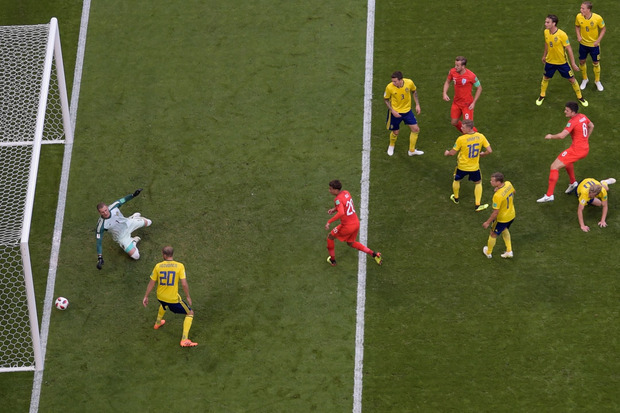 Maguire brachte die Engländer per Kopfball in Führung.