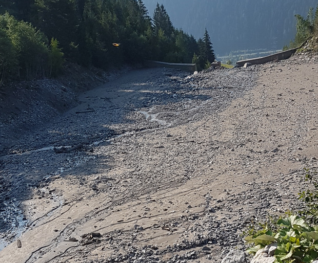 Auch die Gridlon-Mure oberhalb von Pettneu muss geräumt werden.