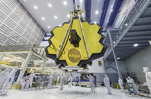 Der Spiegel: Der 25 Meter große Spiegel des Teleskops ist so konstruiert, dass er Licht der ersten Planeten einfängt.