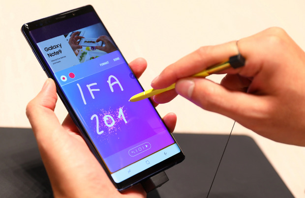 Das Samsung Note9 im Einsatz.