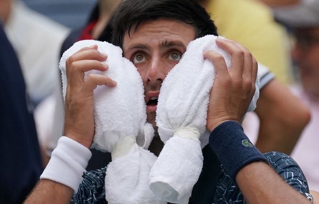 Novak Djokovic hatte wie viele andere mit der schwülen Hitze in New York zu kämpfen.