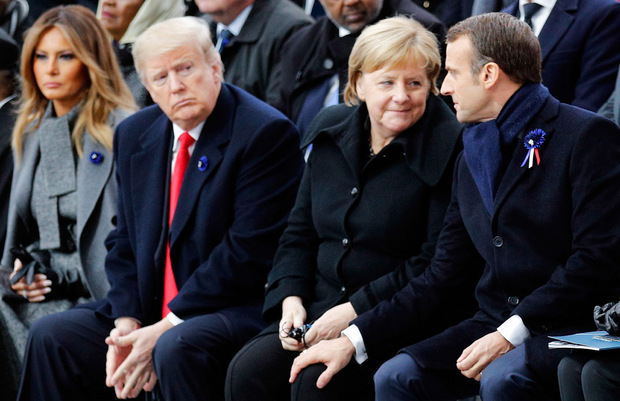 Trump hatte bei seiner Ankunft in Paris am Freitag Macron heftig kritisiert. Anstoß war die von Macron ins Spiel gebrachte europäische Armee gewesen.