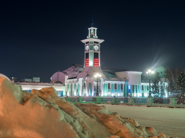 Der Bahnhof von Nowosibirsk.