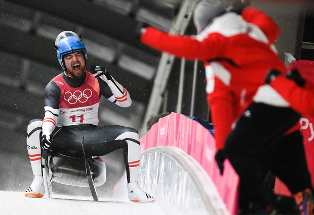 Emotionen pur: Der Stubaier David Gleirscher jubelte in Pyeongchang über Gold bei den Olympischen Spielen.
