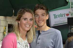 Dornauer mit ihrem Freund, Top-Triathlet Tom Steger.