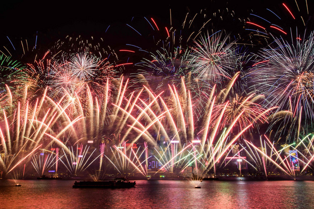 In Hongkong gab es ein Feuerwerk zum Jahreswechsel. Das chinesische Neujahrsfest ist aber erst im Februar.