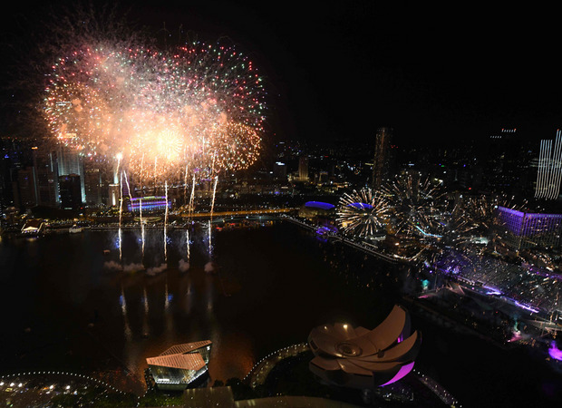 Feuerwerk in Singapur.