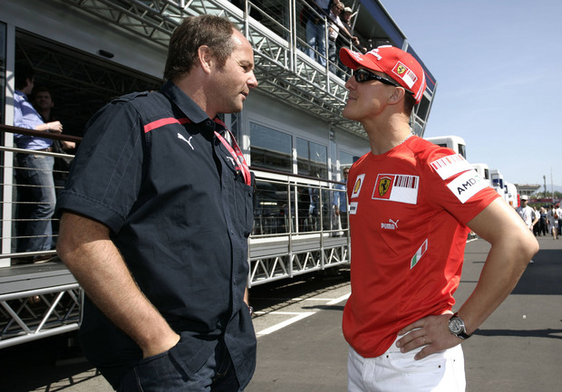 Langjährige Weggefährten und Konkurrenten: Tirols Formel-1-Legende Gerhard Berger (l.) mit Michael Schumacher.