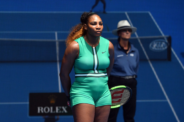 Mit ihrem grünen Einteiler sorgte Serena Williams für ein optisches Highlight.