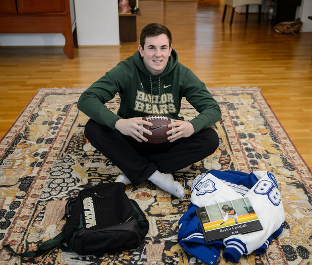 Christoph Henle jagt am Baylor-College in Texas seinem Traum von der NFL hinterher.