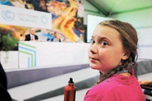 Greta Thunberg bei der UN-Klimakonferenz in Kattowitz.