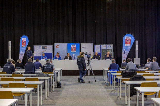 Das Medienzentrum in der WM-Halle wurde am Dienstag inoffiziell eröffnet.