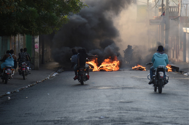Gewaltvoller Protest in Port-au-Prince.