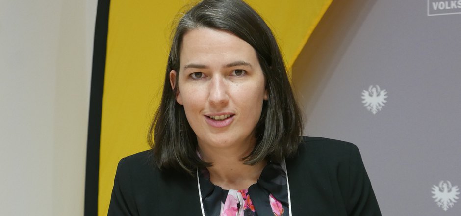 Die VP-Kandidatin Barbara Thaler präsentierte ihre Themen.