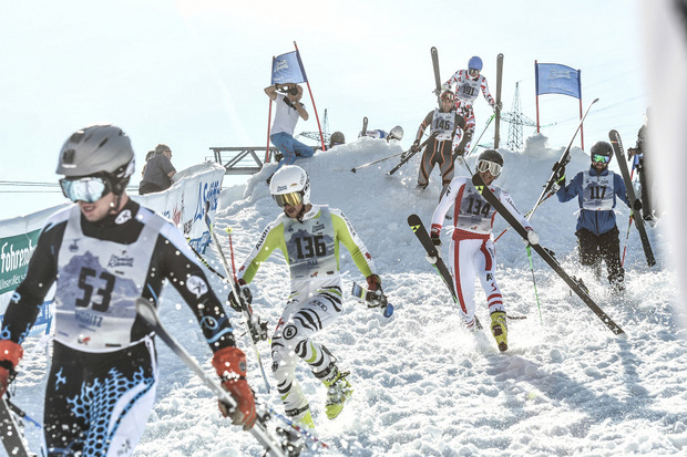 1350 Höhenmeter müssen beim "Weißen Rausch" am Arlberg bewzungen werden.