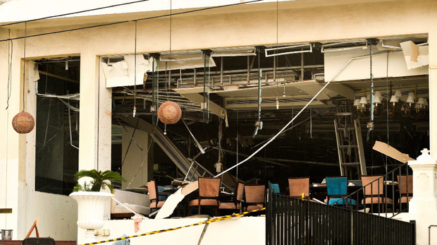 Eine Explosion verwüstete das Kingsbury Hotel in Colombo.