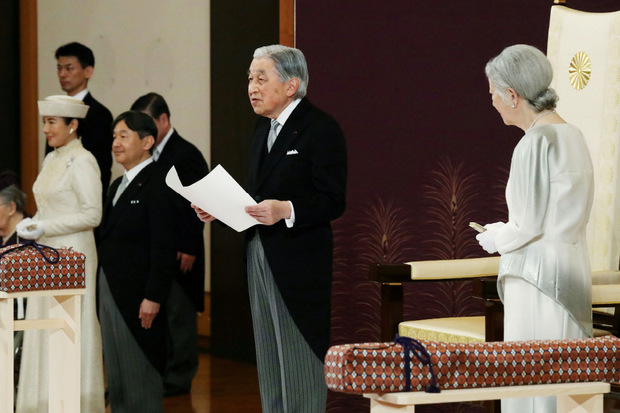 Zum letzten Mal hielt Kaiser Akihito eine Ansprache, dann dankte er ab.
