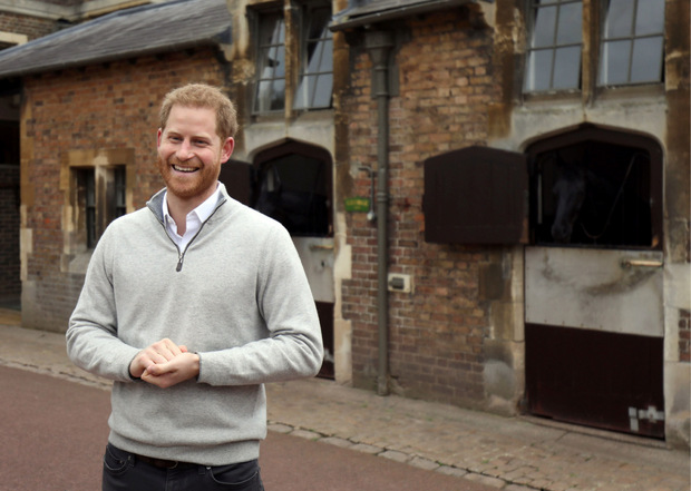 Überglücklicher Papa: Prinz Harry zeigte bei einem kurzen Statement auf Windsor Castle seine Freude über die Geburt seines Sohnes.