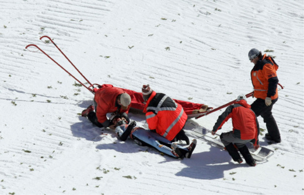 Schwere Stürze - wie hier 2007 in Planica - sorgten für einen Sinneswandel beim Slowenen.