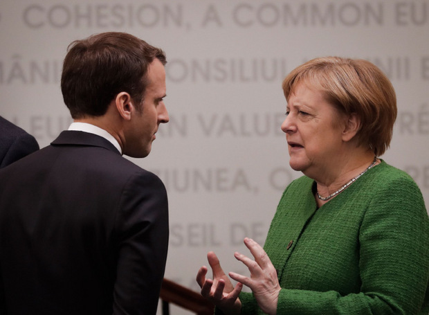 Frankreichs Präsident Emmanuel Macron und die deutsche Bundeskanzlerin Angela Merkel.